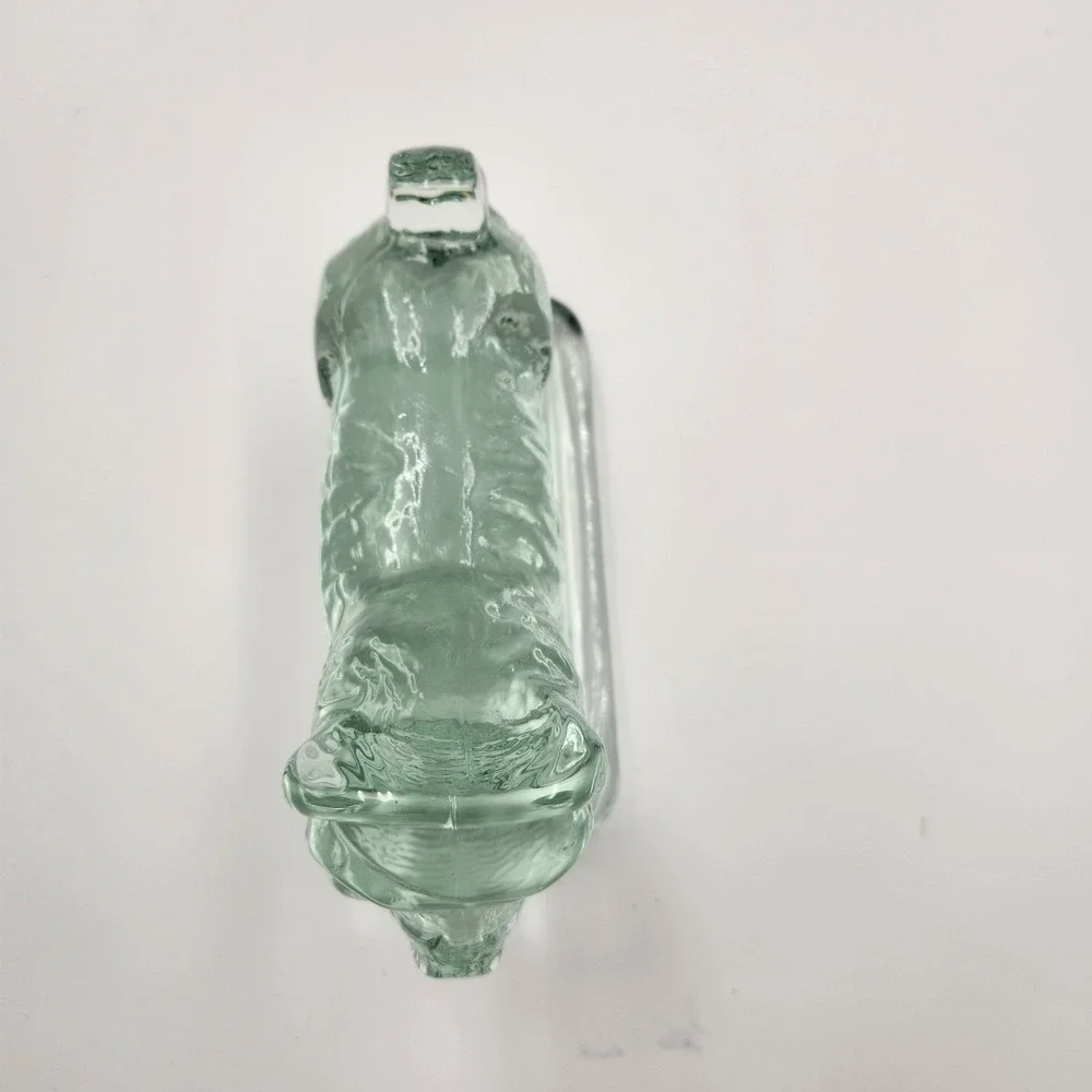 VTG Heisey Style Clear Glass Scottie Terrier Dog Paperweight Doorstop Bookend
